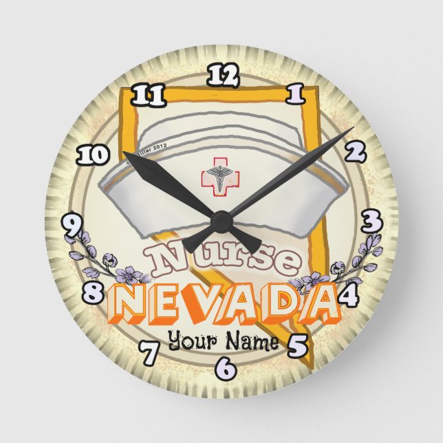 Nevada Nurse Round Clock (Front)