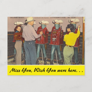 Nevada, One Armed Bandits, Elko Postcard