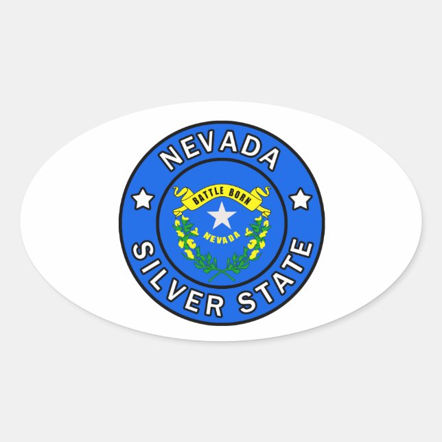 Nevada Oval Sticker (Front)