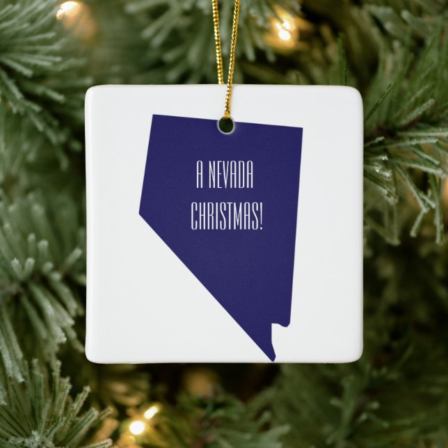 Nevada Personalized Christmas Ornament (Tree)