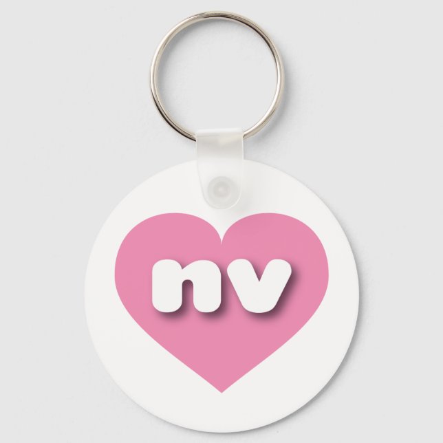 Nevada pink heart - I love nv Keychain (Front)