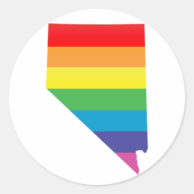 nevada pride. classic round sticker (Front)