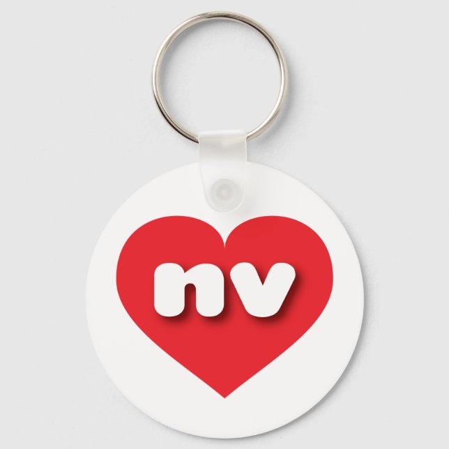 Nevada red heart - I love nv Keychain (Front)