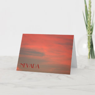 NEVADA Red Sky Note Card