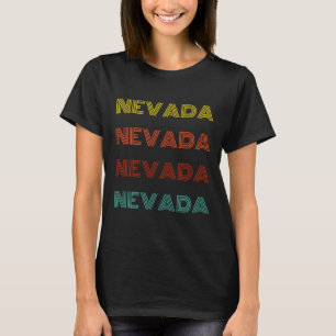 Nevada Retro Typography American State T-Shirt