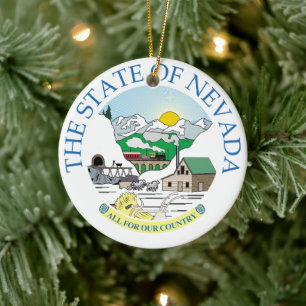 Nevada sign ceramic ornament