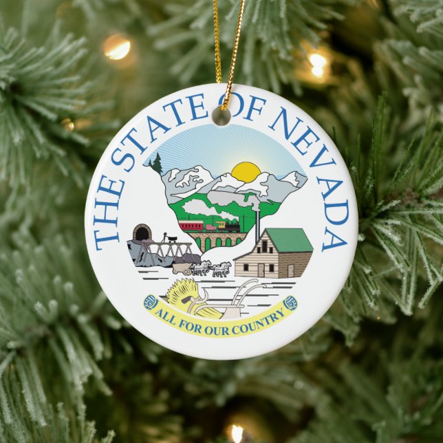 Nevada sign ceramic ornament (Tree)