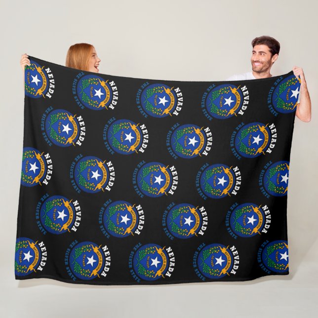 NEVADA SILVER STATE FLAG BEACH TOWEL FLEECE BLANKET (In Situ)