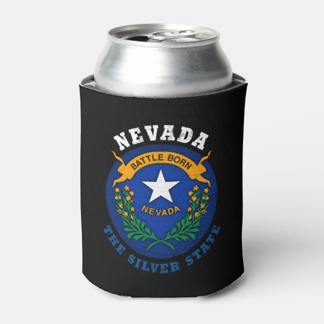 NEVADA SILVER STATE FLAG  CAN COOLER (Can Front)