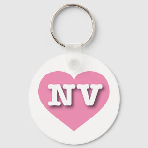 Nevada Solid Pink Heart - Big Love Keychain
