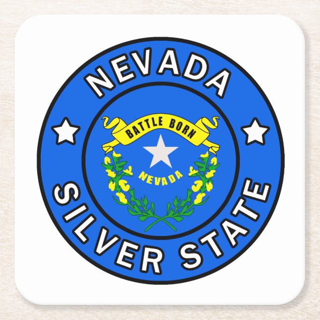 Nevada Square Paper Coaster (Front)