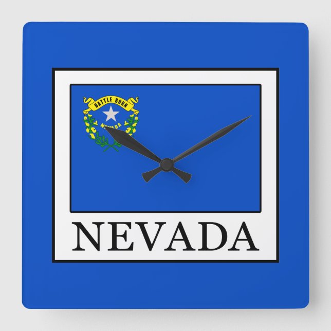 Nevada Square Wall Clock (Front)
