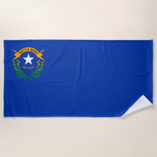 Nevada State Flag Beach Towel