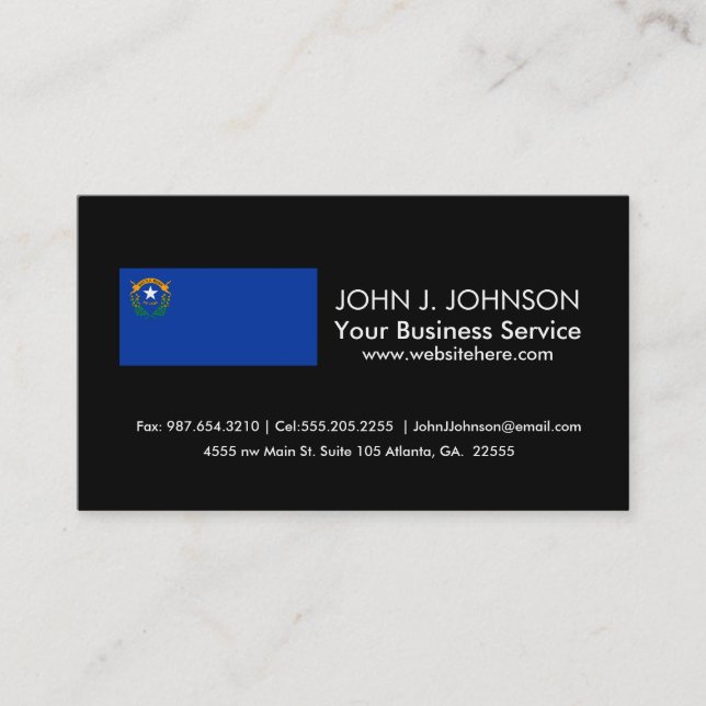 Nevada State Flag Business Card (Front)