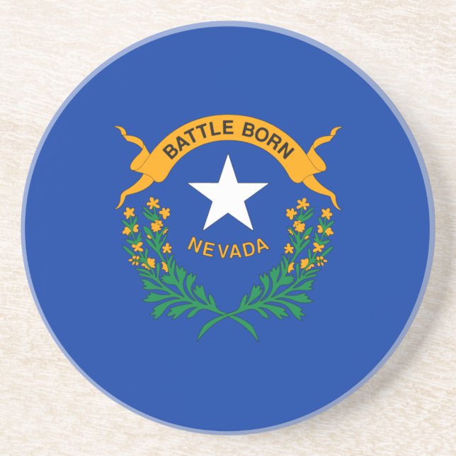 Nevada State Flag Coaster (Front)