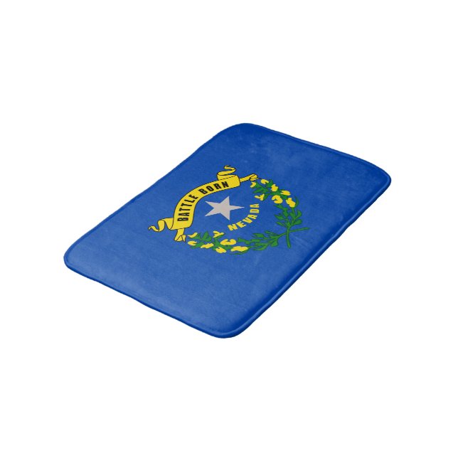 Nevada State Flag Design Bath Mat (Angled)