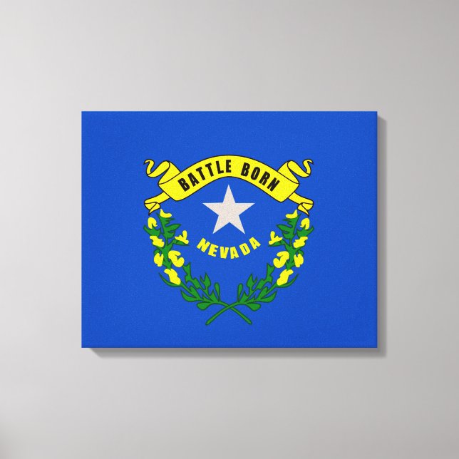 Nevada State Flag Design Canvas Print (Front)