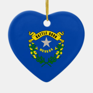 Nevada State Flag Design Ceramic Ornament