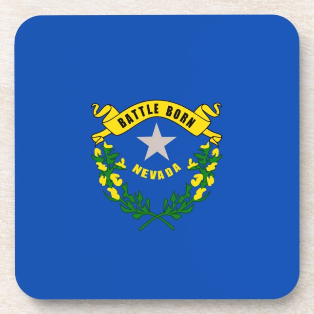 Nevada State Flag Design Coaster (Front)