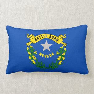 Nevada State Flag Design Lumbar Pillow