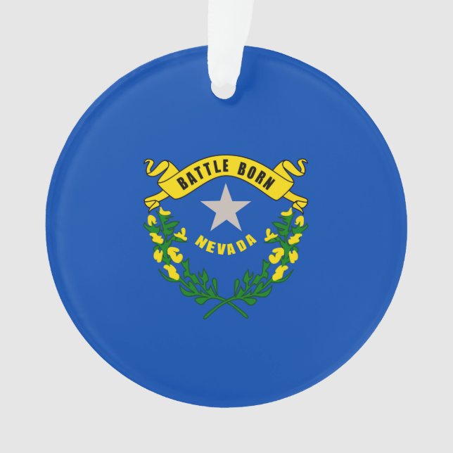 Nevada State Flag Design Ornament (Front)