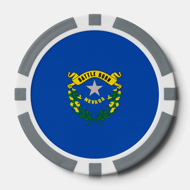 Nevada State Flag Design Poker Chips (Front)