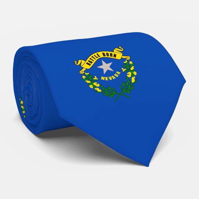 Nevada State Flag Design Tie (Rolled)