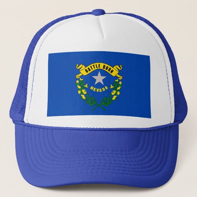 Nevada State Flag Design Trucker Hat (Front)