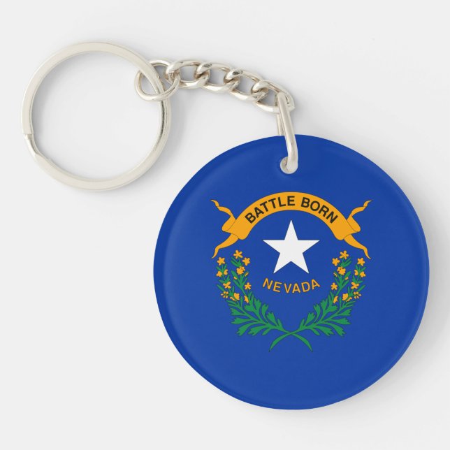 Nevada State Flag Keychain (Front)