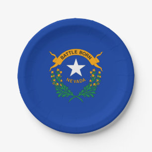 Nevada State Flag Paper Plate
