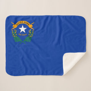 Nevada State Flag Sherpa Blanket