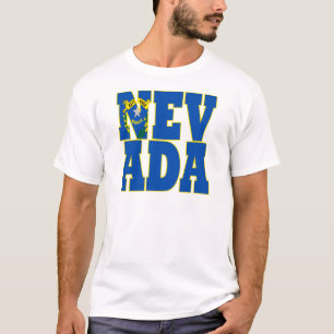 Nevada state flag text T-Shirt