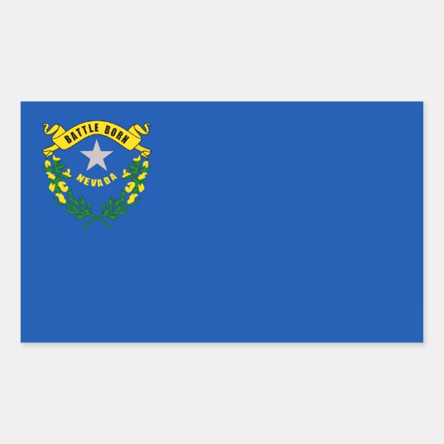 Nevada State Flag, United States Sticker (Front)