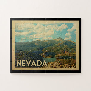 Nevada State Vintage Travel Jigsaw Puzzle