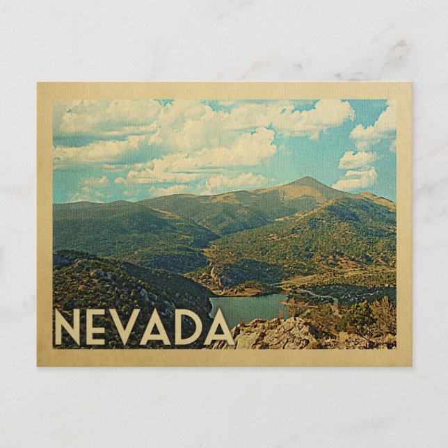 Nevada State Vintage Travel Postcard (Front)