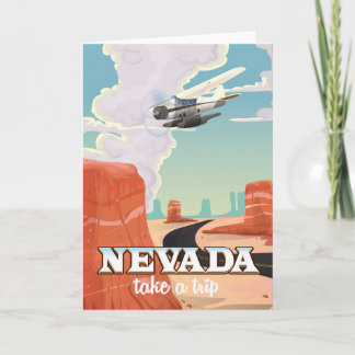 Nevada State vintage travel poster Holiday Card