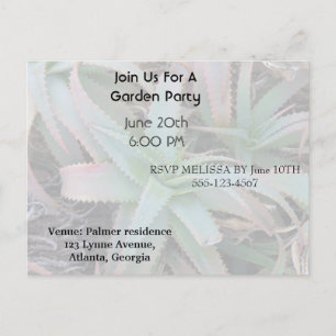 Nevada succulents invitation postcard