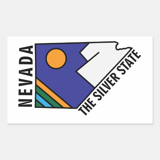 Nevada The Silver State Sticker (Front)
