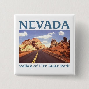 Nevada USA 2 Inch Square Button