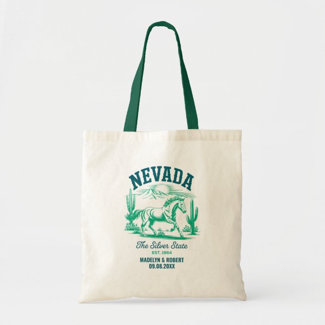 Nevada Wedding Welcome Bag, State Love Tote Bag (Front)