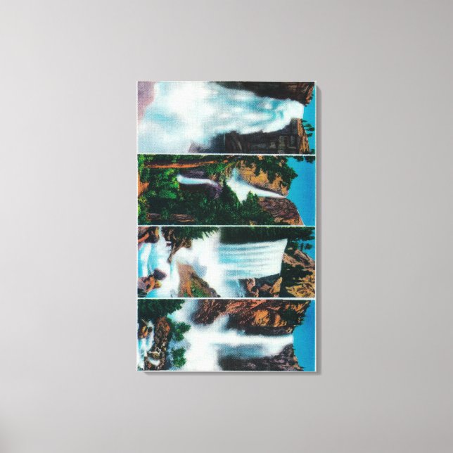 Nevada, Yosemite, Vernal, and Bridal Veil Falls Canvas Print (Front)