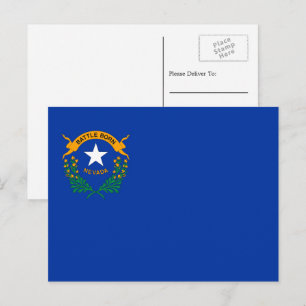 Nevadan Flag, Flag of Nevada Postcard