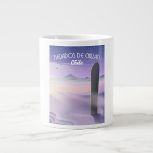 Nevados de Chillan, Chile Snowboarding poster. Large Coffee Mug