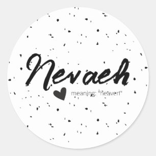 Nevaeh Nom signifiant minimal moderne Étiquettes n