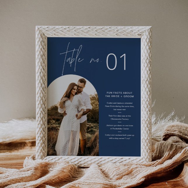 NEVE Navy Photo Table Number with Fun Facts 8x10 Poster (Creator Uploaded)