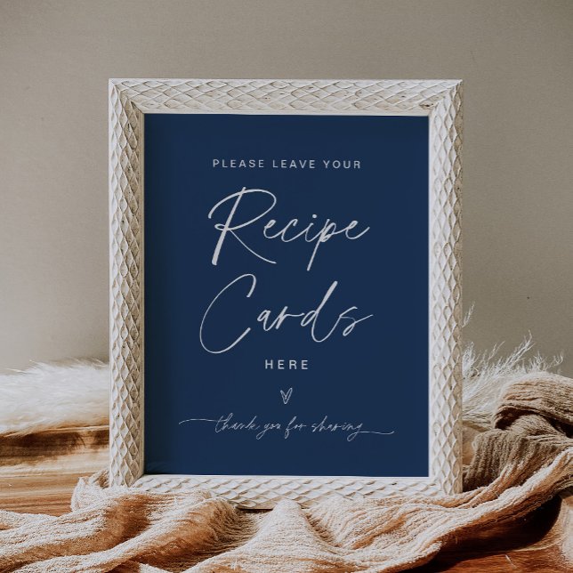 NEVE Navy Recipe Card Sign - Leave Your Recipe (Creator Uploaded)
