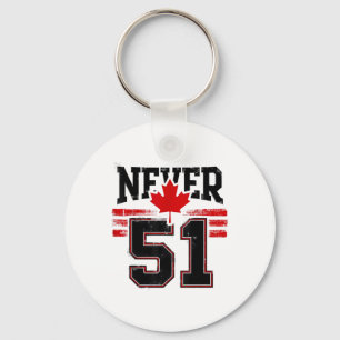 Never 51 Canada Maple Leaf Vintage Distressed Cana Keychain