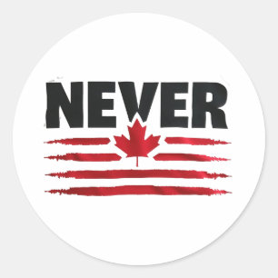 Never 51st Canadian American Trump Politic Classic Round Sticker