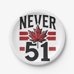 Never 51st Funny Canada is not Fot Sale Paper Plate