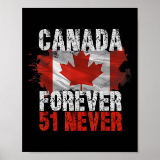 Never 51st State Canada Forever 51 Never Canada Vi Poster